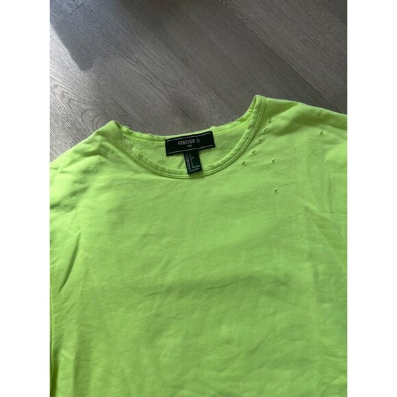 Forever 21 Distressed T-Shirt Woman/Men's Size Small S Short Sleeve Crew Neck - Picture 3 of 9